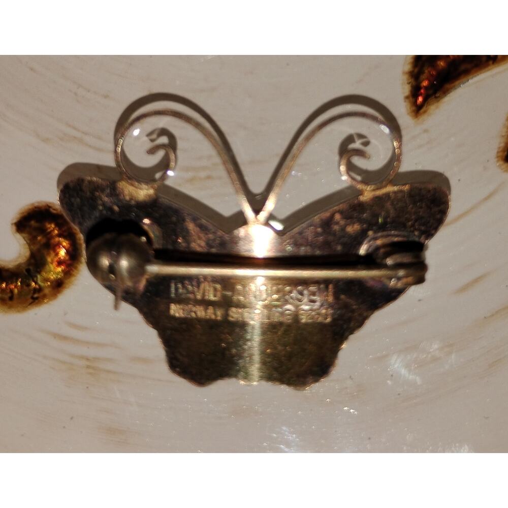 Rare - WILLY WINNAESS for DAVID-ANDERSEN Norway Enamel 925S Silver Brooch - Picture 2 of 2